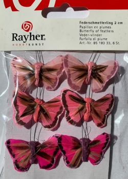 Federschmetterlinge rosa